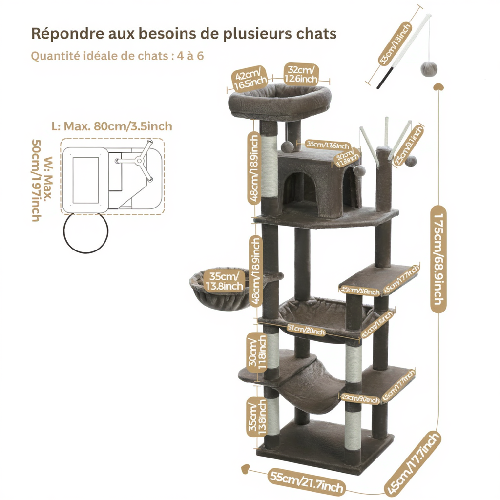 arbre-a-chat-maine-coon-175cm-lhotel-des-felins-xxl-avec-hamacs-dimensions