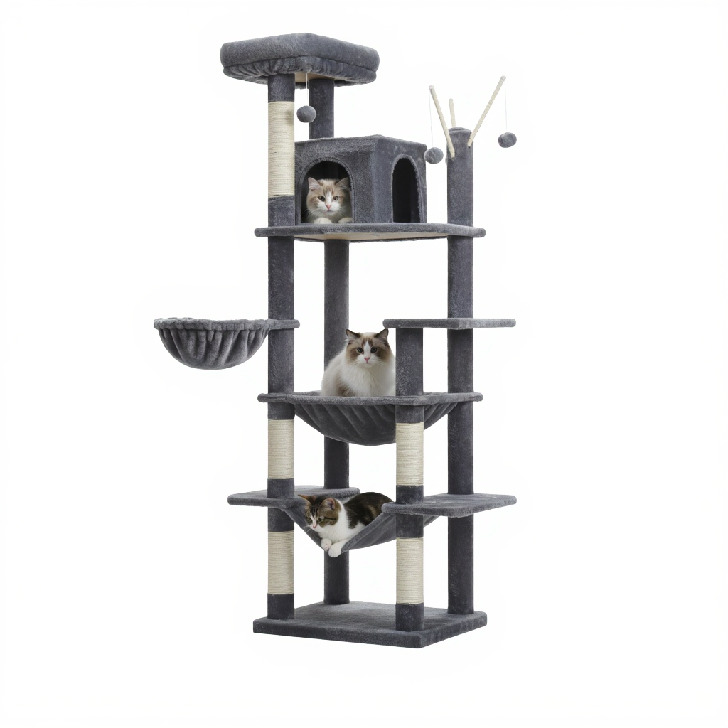 arbre-a-chat-maine-coon-175cm-lhotel-des-felins-xxl-avec-hamacs-gris