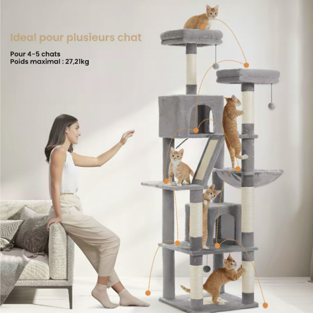arbre-a-chat-maine-coon-design-180cm-le-refuge-duo-a-doubles-niches-beige-informations