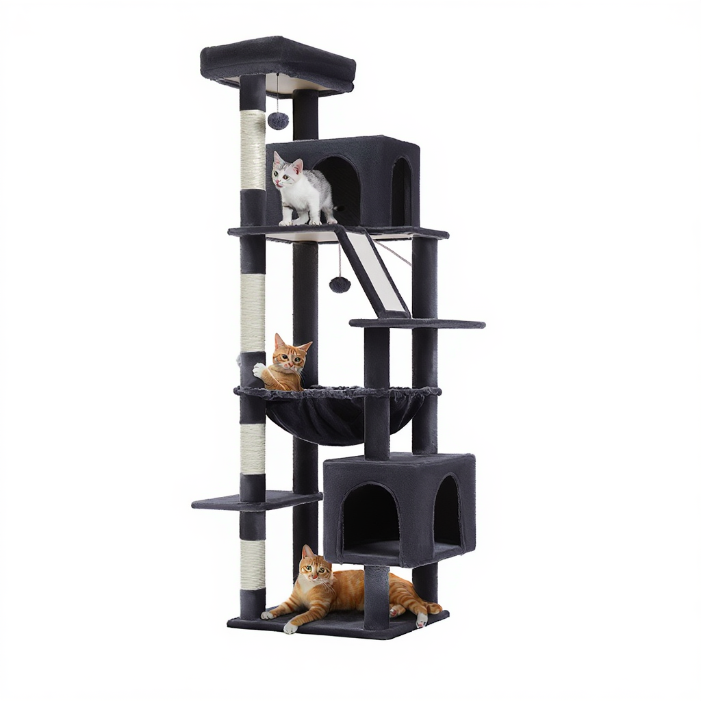 arbre-a-chat-maine-coon-design-180cm-tour-royale-xxl-a-2-niches-noir